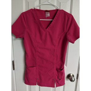 Dickies hot pink medical uniform stretch Scrub Top